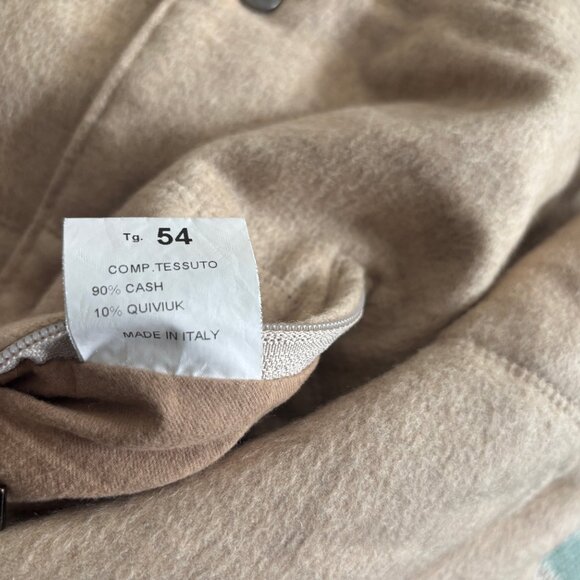 $3500 RARE Qiviuk Quilted Cream/Beige Cashmere Qiviut(Musk Ox Wool) Vest - 44 - Picture 10 of 10